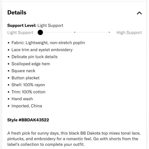 BB Dakota by Steve Madden White Lace Blouse - Picture 6 of 9